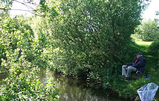 Fisherman at East Rose fishing lakes