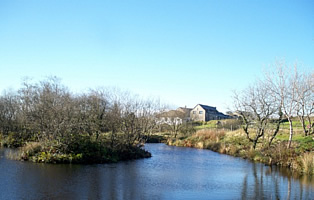 The lakes are near the holiday cottages