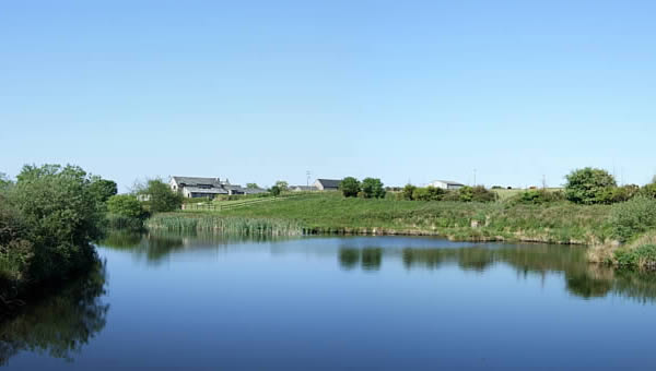Complex of private fishing lakes on Bodmin Moor